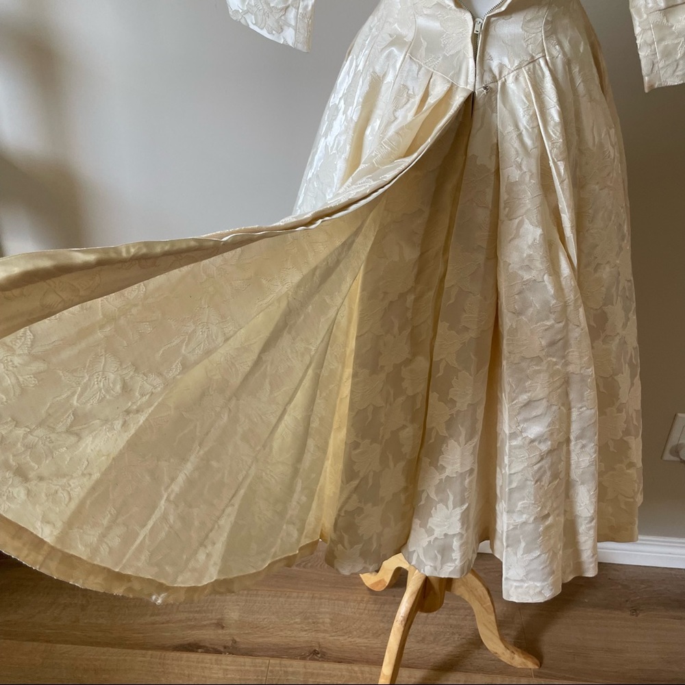 XS New Look, 1948 Cotton Brocade Dress, mint but needs zip - Picture 12 of 13